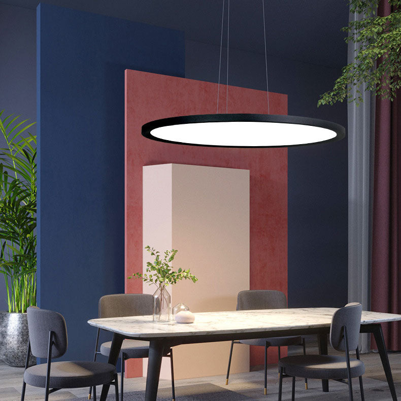 06-ecb8d088-99a8-4164-998f-1a513c8c6559.jpg Modern Minimalist Aluminum Round Shape LED Pendant Light For Dining Room - Image 1