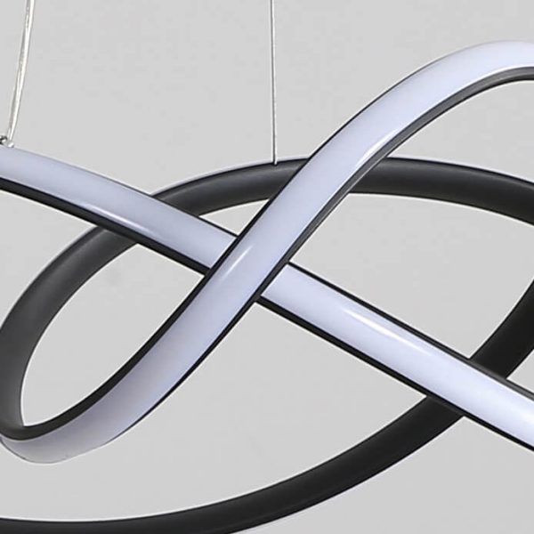 Modern Minimalist Ring Aluminum Strip LED Pendant Light - Image 8