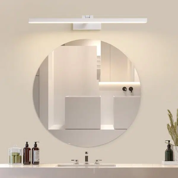 Modern Minimalist Long Iron Aluminum PC LED Vanity Light Wall Sconce Lamp For Bathroom - Image 15