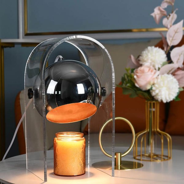 Vintage Acrylic Glass Dome Shade Aromatherapy Melting Wax Table Lamp - Image 8