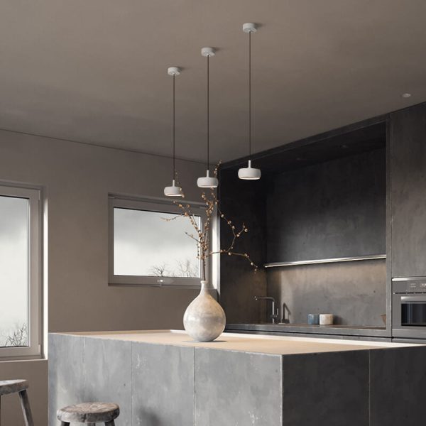 Nordic Minimalist Dome Aluminum LED Retractable Pendant Light - Image 17