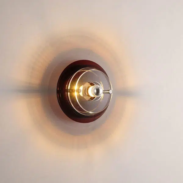 Contemporary Creative Colorful Iron Acrylic Flying Saucer Shade 1-Light Wall Sconce Lamp For Entertainment Room - Image 2