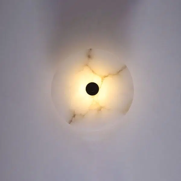 Modern Luxury Round Marble Iron LED Wall Sconce Lamp - Image 14