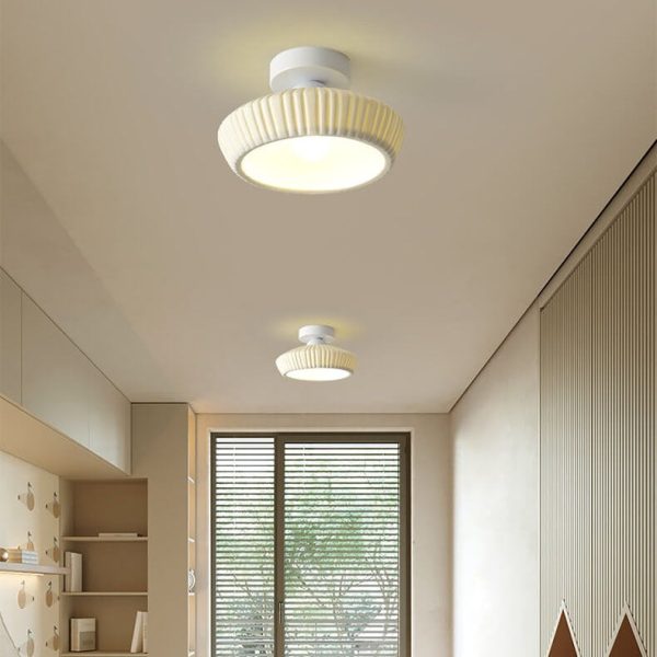Modern Light Luxury Ceramic Disc 1-Light Semi-Flush Mount Lighting - Image 26