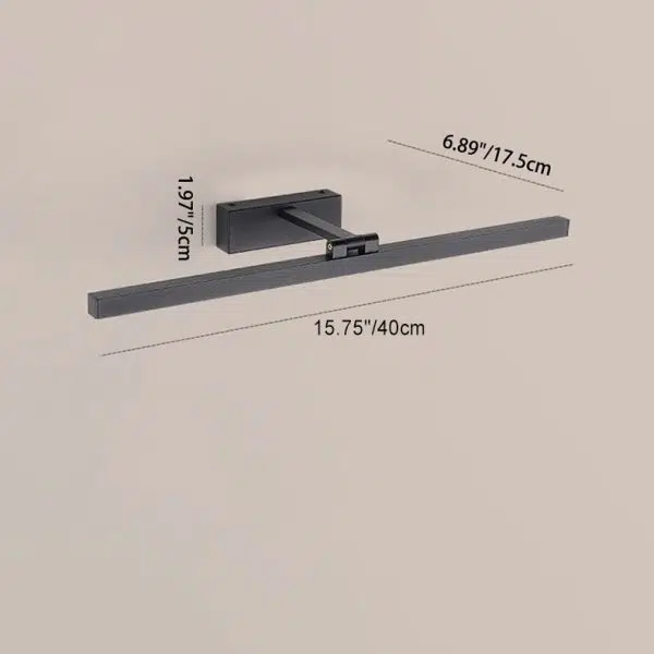 Modern Minimalist Long Iron Aluminum PC LED Vanity Light Wall Sconce Lamp For Bathroom - Image 4
