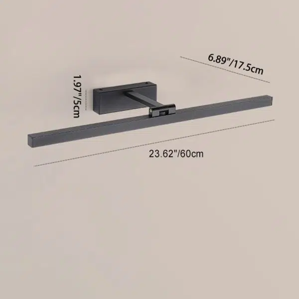 Modern Minimalist Long Iron Aluminum PC LED Vanity Light Wall Sconce Lamp For Bathroom - Image 6