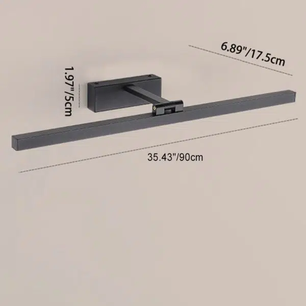 Modern Minimalist Long Iron Aluminum PC LED Vanity Light Wall Sconce Lamp For Bathroom - Image 7