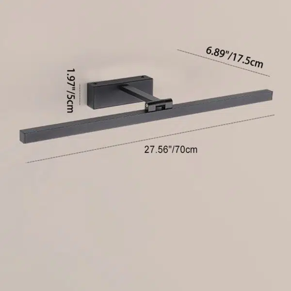 Modern Minimalist Long Iron Aluminum PC LED Vanity Light Wall Sconce Lamp For Bathroom - Image 8