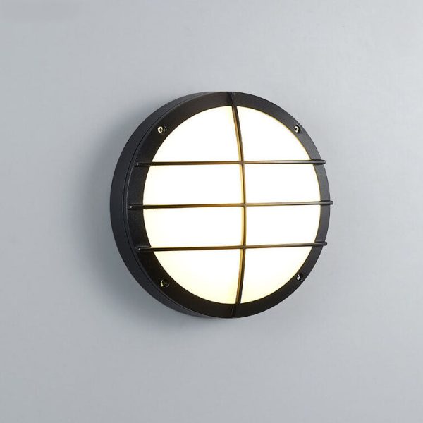 Creative Round Outdoor Waterproof Aluminum Acrylic LED Flush Mount Ceiling Light - Image 8