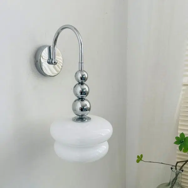 Macaron Cream Gourd Design Glass Shade 1-Light Wall Sconce Lamp - Image 13