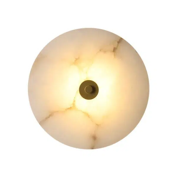Modern Luxury Round Marble Iron LED Wall Sconce Lamp - Image 16