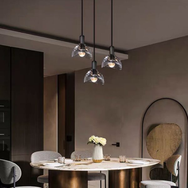 Contemporary Luxury Dazzling Curve Crystal Brass 1-Light Pendant Light For Living Room - Image 5