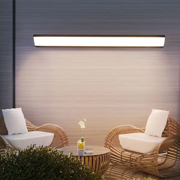 Modern Minimalist Aluminum Acrylic Waterproof Long Outdoor Indoor LED Wall Sconce Lamp - Image 9