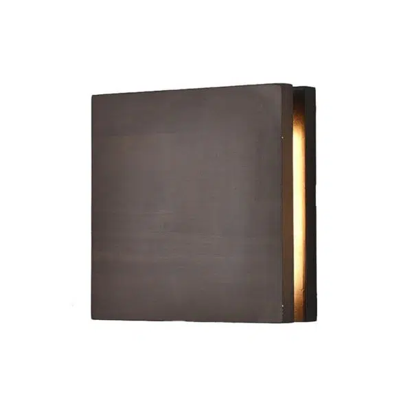 Japanese Wabi-sabi Log Wood Rectangular LED Wall Sconce Lamp - Image 3