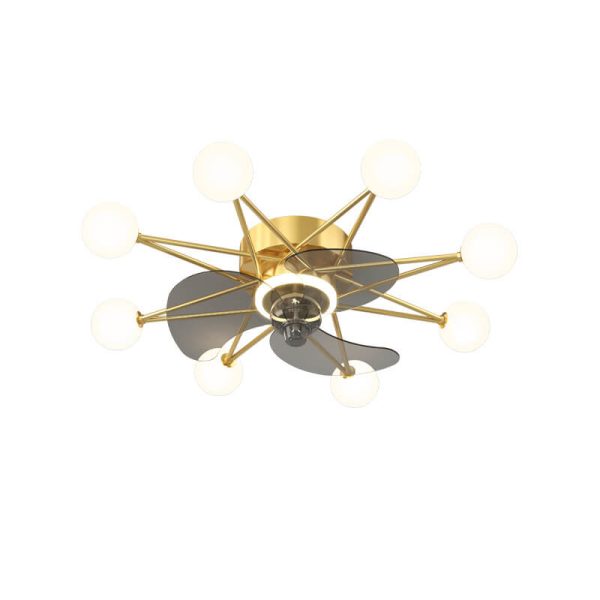 Modern Minimalist Creative Star LED Flush Mount Ceiling Fan Light - Image 14