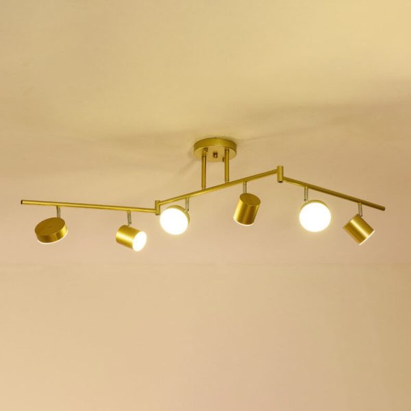 Modern Creative Rotating Track Spotlight LED Semi-Flush Mount Ceiling Light - Image 13