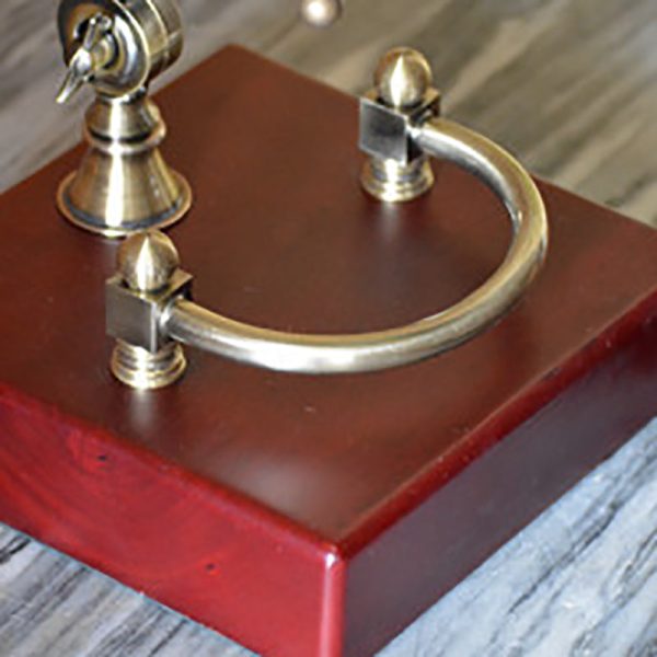 Traditional Vintage Square Green Shade Glass Solid Wood Iron 1-Light Table Lamp For Living Room - Image 6