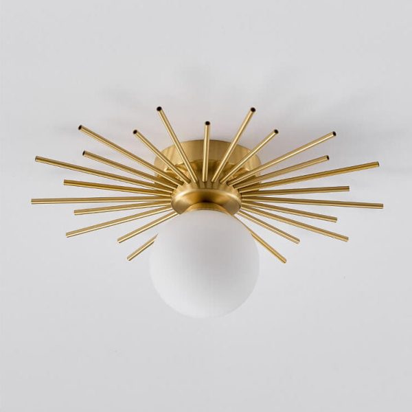 Glass Ball 1-Light Semi-Flush Mount Lighting - Image 7