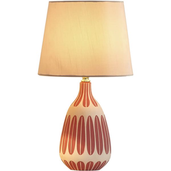Nordic Vertical Pattern Ceramic Fabric 1-Light Table Lamp - Image 10