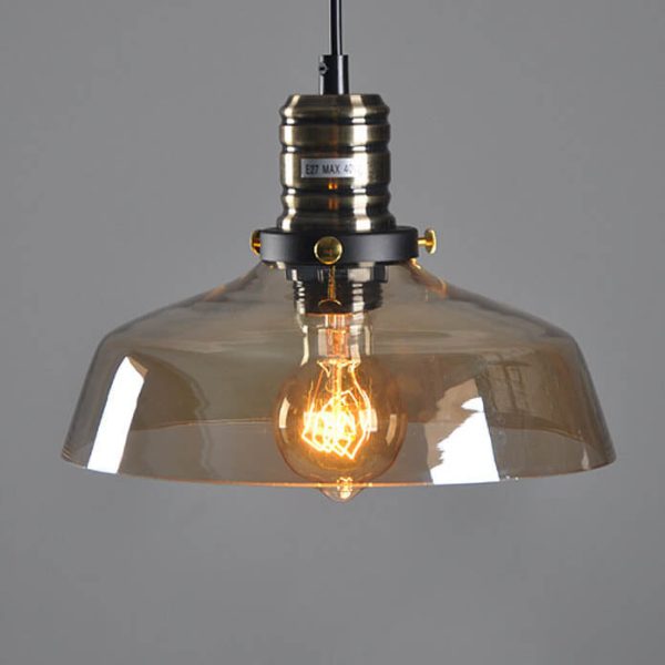 Industrial Simple Personalized Transparent Glass Bowl 1-Light Pendant Light - Image 13