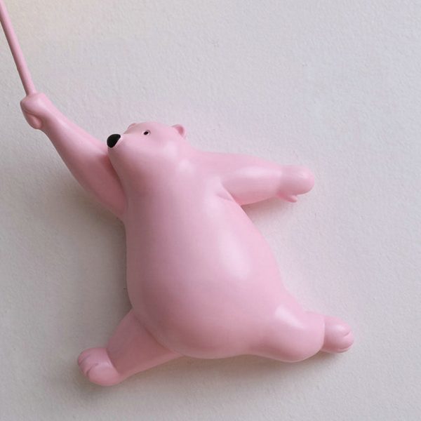 Modern Creative Bear Iron Glass 1-Light Wall Sconce Lamp - Image 11