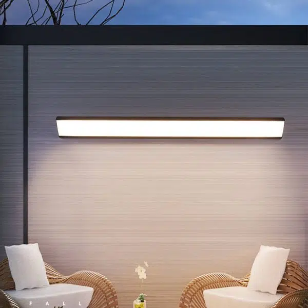 Modern Minimalist Aluminum Acrylic Waterproof Long Outdoor Indoor LED Wall Sconce Lamp - Image 27