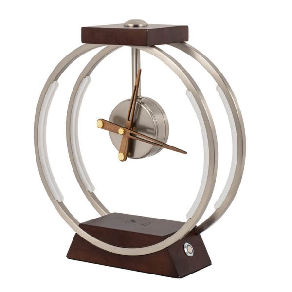 Modern Luxury Clock Design Wireless Charging LED Touch Table Lamp - Image 8