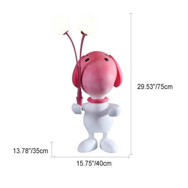 Modern Creative Snoopy Sculpture Resin 3-Light Table Lamp - Image 4