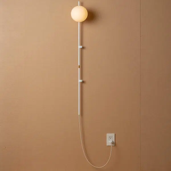 Minimalist Long Pole Glass Globe1-Light Wall Sconce Lamp - Image 2