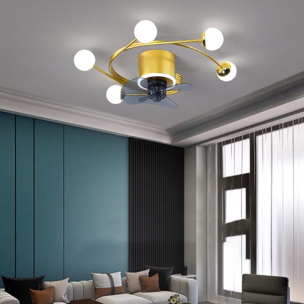 Nordic Light Luxury Creative 5/7-Light LED Flush Mount Fan Light - Image 28