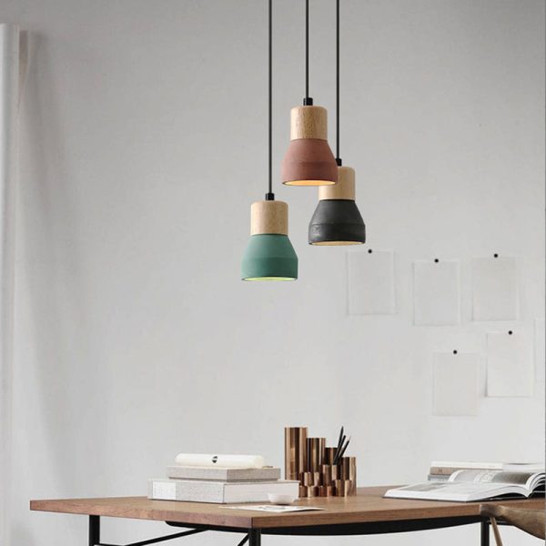 Nordic Cement Tapered 1-Light Mini LED Pendant Light - Image 12