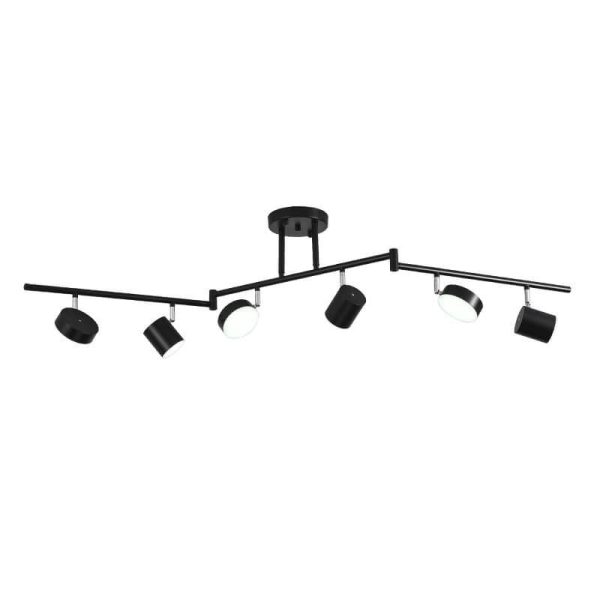 Modern Creative Rotating Track Spotlight LED Semi-Flush Mount Ceiling Light - Image 9