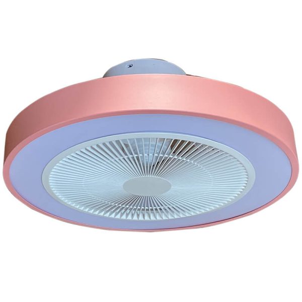 Modern Minimalist Solid Color Iron Copper LED Flush Mount Ceiling Fan Light - Image 26