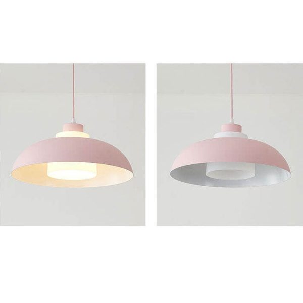 Modern Solid Color Macaron Acrylic Aluminum 1-Light Pendant Light - Image 30