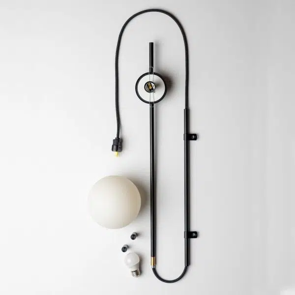 Minimalist Long Pole Glass Globe1-Light Wall Sconce Lamp - Image 5