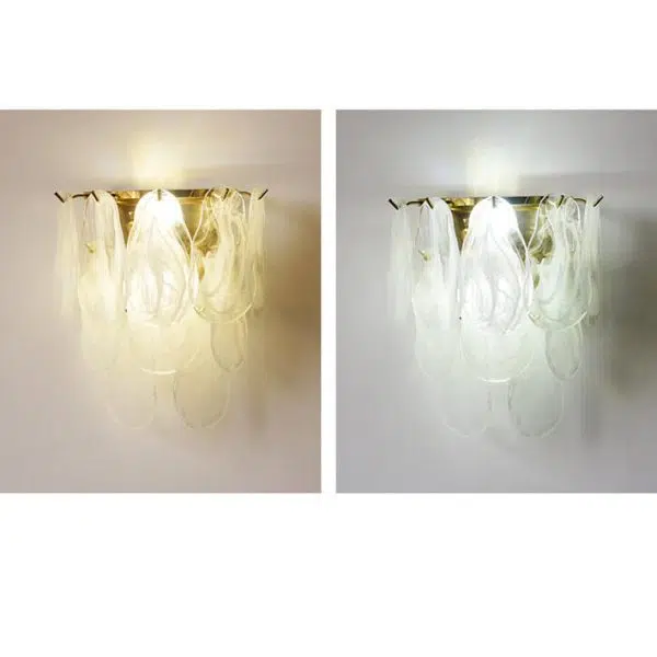 French Light Luxury Glass Shell Pearl 2-Light Wall Sconce Lamp - Image 11