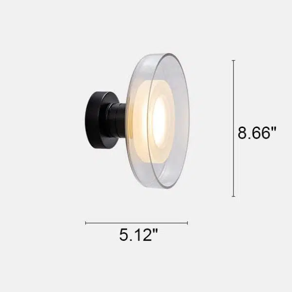 Nordic Vintage Round Hardware Glass LED Wall Sconce Lamp - Image 15