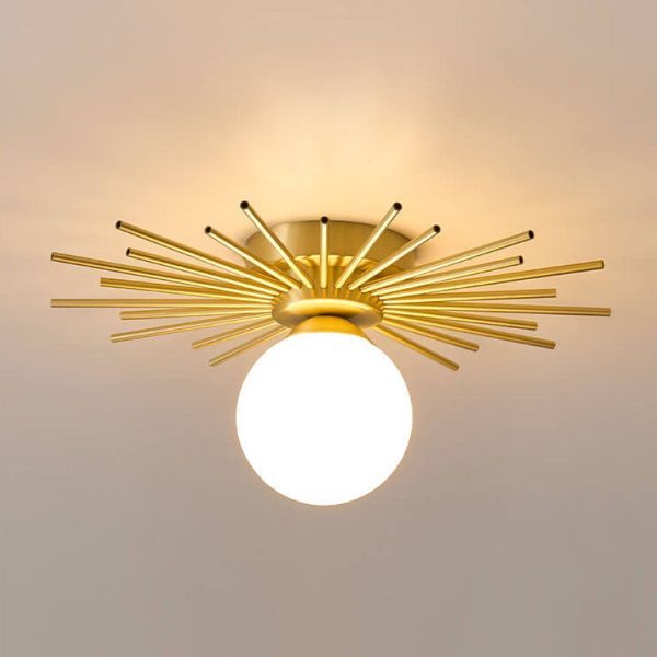 Glass Ball 1-Light Semi-Flush Mount Lighting - Image 8