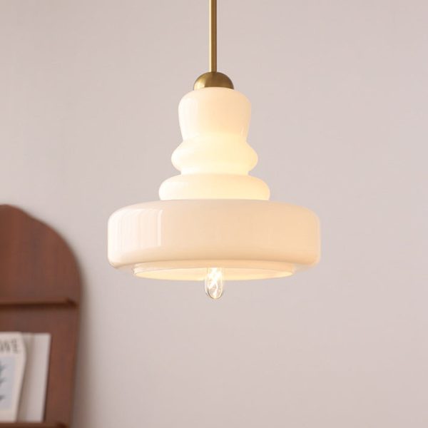 Modern Colorful Glass Gourd Shade 1-Light Pendant Light - Image 14