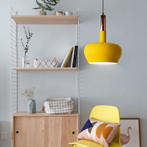 Nordic Macaron Aluminum Dome Bottle 1-Light Pendant Light - Image 9