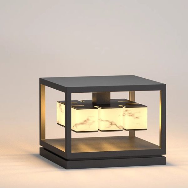 Modern Simplicity Waterproof Stainless Steel PC LED Solar Post Lamp Lawn Light For Garden - Image 12