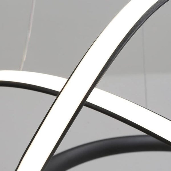 Modern Minimalist Ring Aluminum Strip LED Pendant Light - Image 6