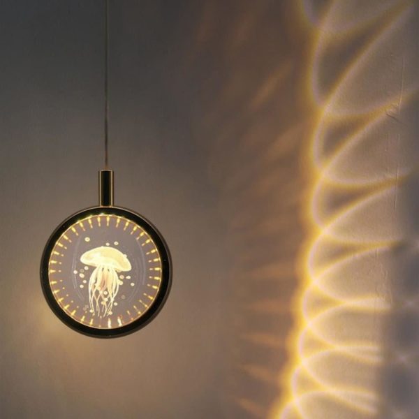 Modern Minimalist Round Ball Aluminum Crystal LED Pendant Light For Bedroom - Image 9