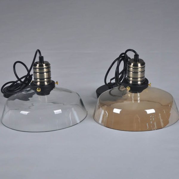 Industrial Simple Personalized Transparent Glass Bowl 1-Light Pendant Light - Image 9