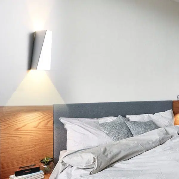 Modern Minimalist Brushed Aluminum Geometric Square LED Wall Sconce Lamp - Image 14