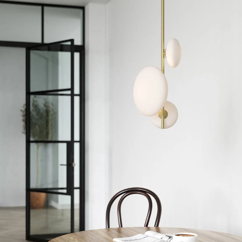 08-a7f7a5f1-b5f1-4ec5-bd7b-04775ba9e07c.jpg Modern Minimalist Brass Glass Ball 3-Light Chandelier - Image 1