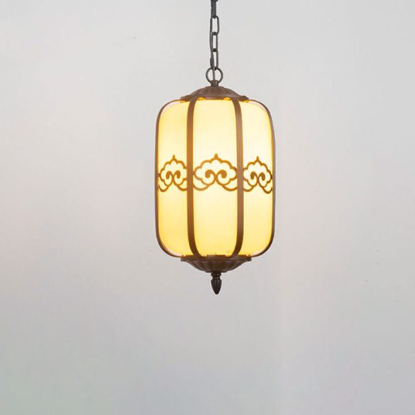 Modern Chinese Marble Lantern Outdoor Waterproof 1-Light Pendant Light - Image 3
