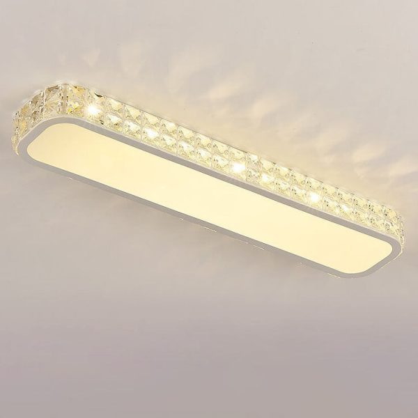 Modern Luxury Crystal Long Strip Acrylic LED Flush Mount Ceiling Light - Image 15