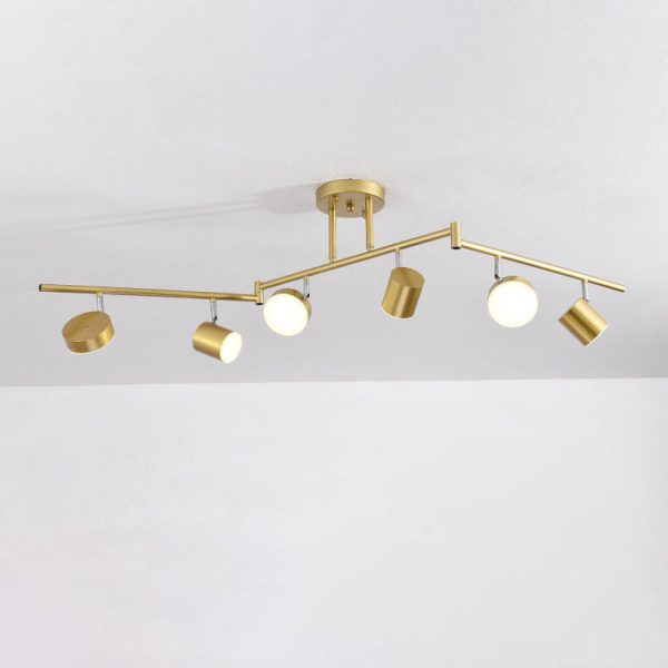 Modern Creative Rotating Track Spotlight LED Semi-Flush Mount Ceiling Light - Image 15