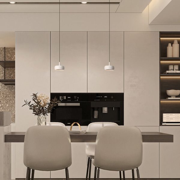 Nordic Minimalist Dome Aluminum LED Retractable Pendant Light - Image 18